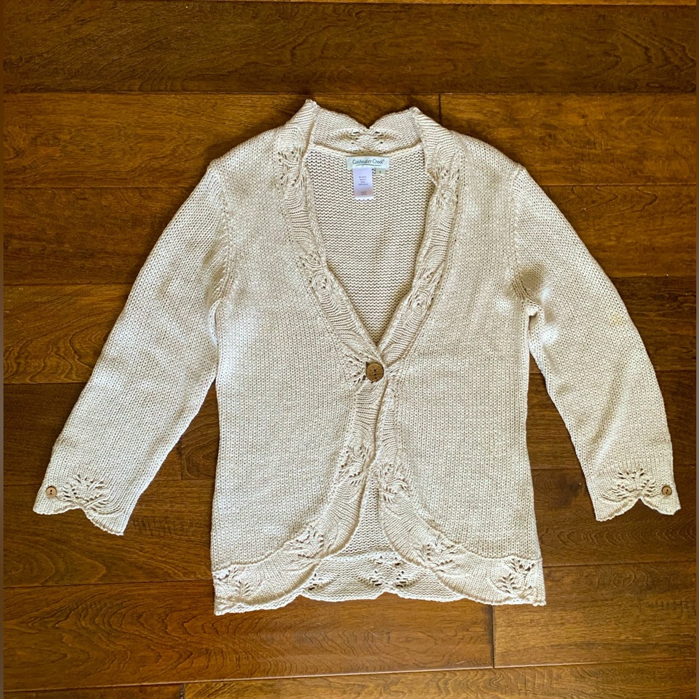 Coldwater Creek Cream Cardigan Sweater